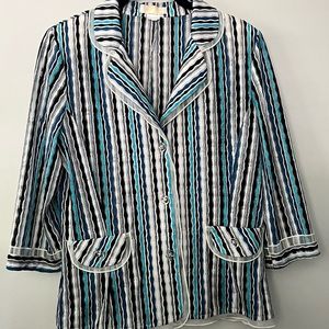 Vintage Shimmery Striped Lightweight Jacket/Blazer